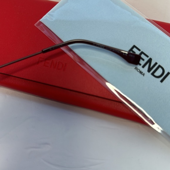 💯 - New Authentic Fendi FF 0215/s 00l9- X4 Burgundy Cat Eye Sunglasses - Picture 16 of 17